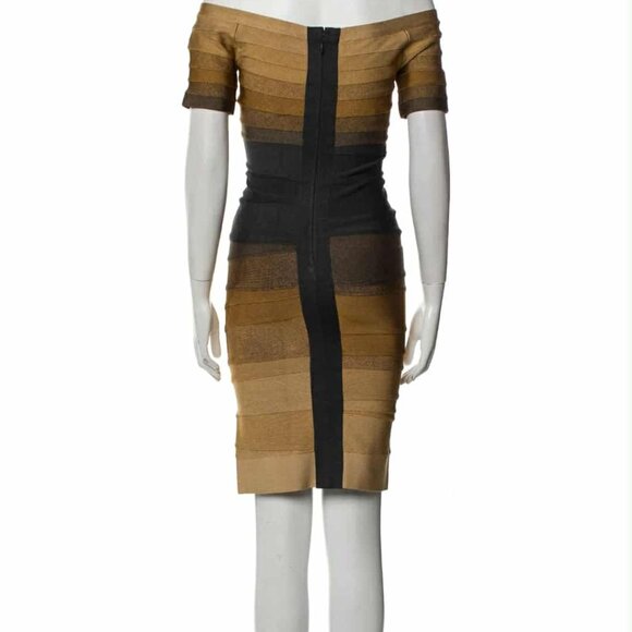 Herve Leger Off-The-Shoulder Mini Dress Size: S - Picture 2 of 3